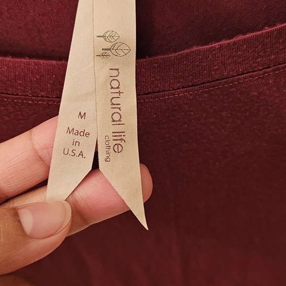 NATURAL LIFE Maroon Dolman Sleeve Long-Sleeve Tee - Picture 3 of 3